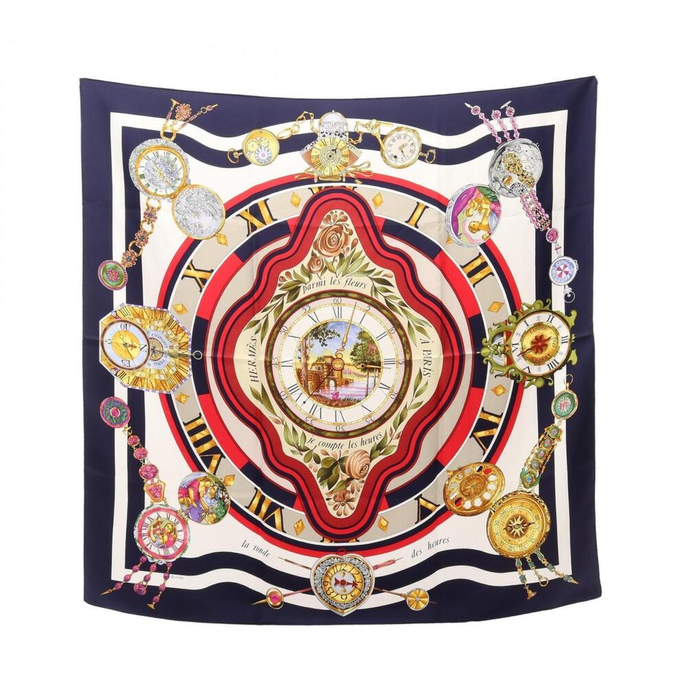 HERMES Blue Silk Scarf
